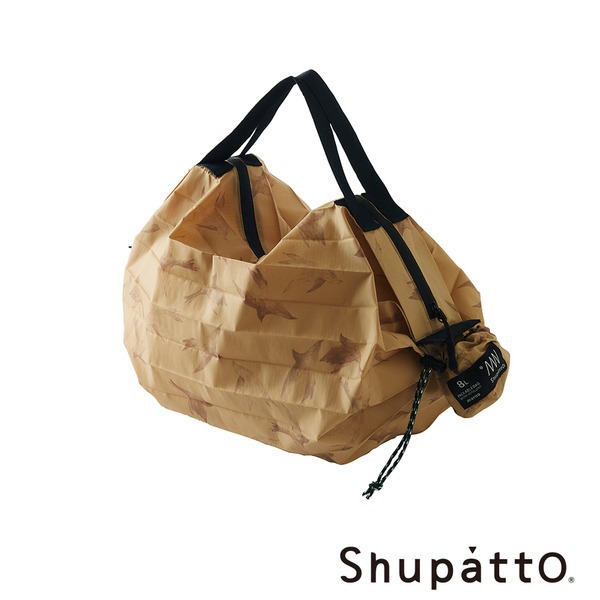【Shupatto】燈籠型戶外系列防潑水秒收環保啪啪包-小-飛鳥棕 (SH-S501FR-XAC1)