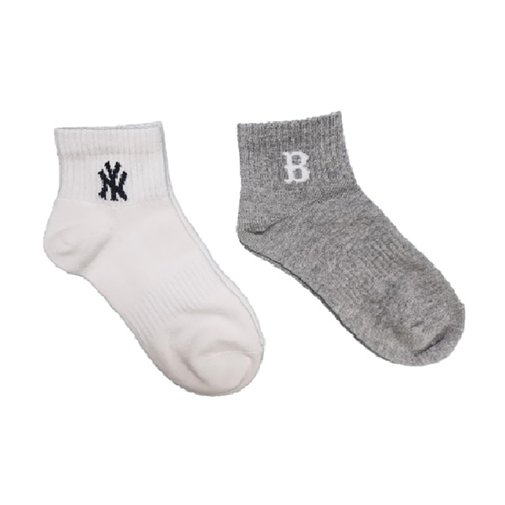 MLB 低筒襪二入組 紅襪 洋基隊 (3ASOS044N-00MGS)