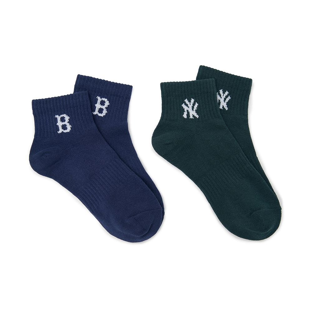 MLB 低筒襪二入組 紅襪 洋基隊 (3ASOS044N-00NYS)