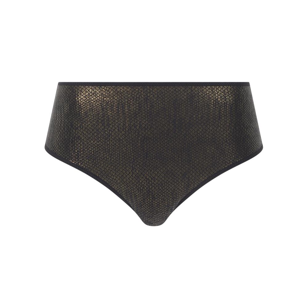 【Chantelle X】高腰三角內褲>XS-M>蛇紋黑(04GC5_0XE)【Gold X】