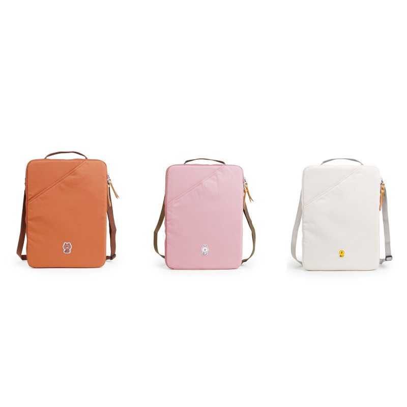 hellolulu LINE FRIEND EILIF3way收納袋16吋-熊大/莎莉/兔兔