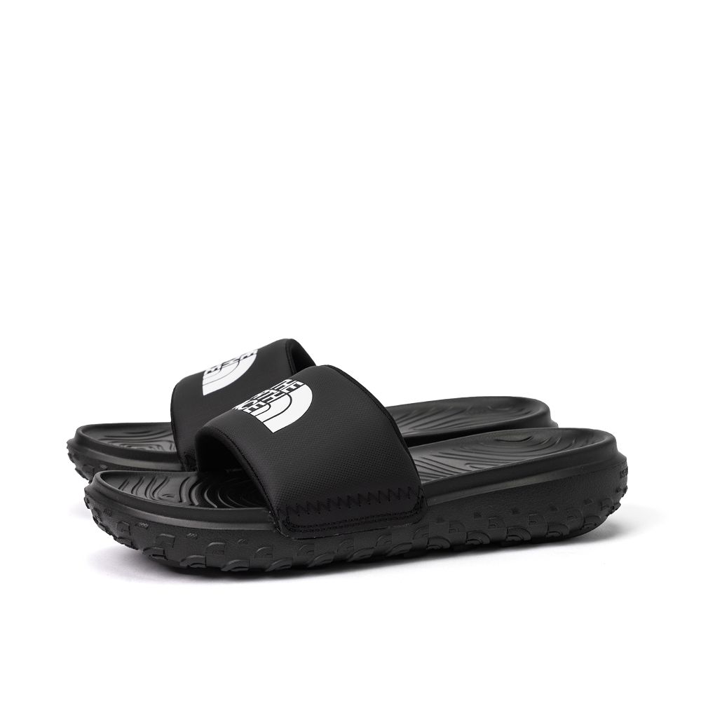 The North Face北面女款黑色品牌LOGO輕便拖鞋｜8A99KX7