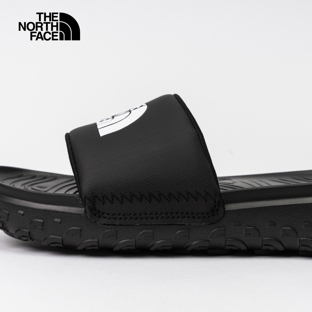 The North Face北面女款黑色品牌LOGO輕便拖鞋｜8A99KX7