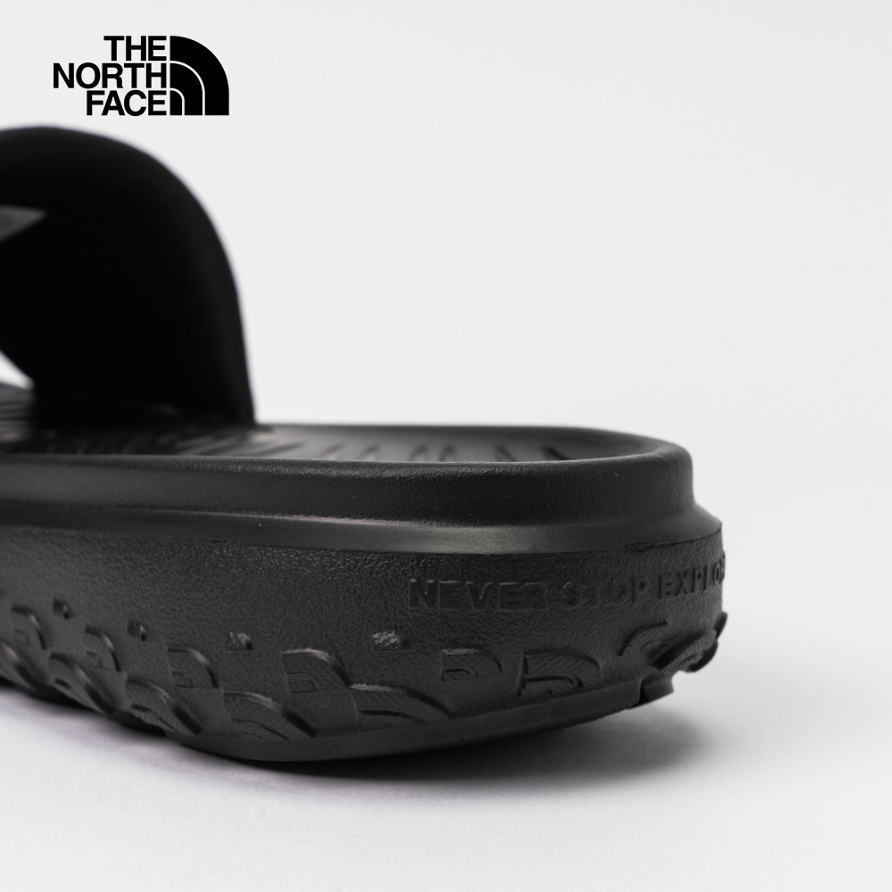 The North Face北面女款黑色品牌LOGO輕便拖鞋｜8A99KX7