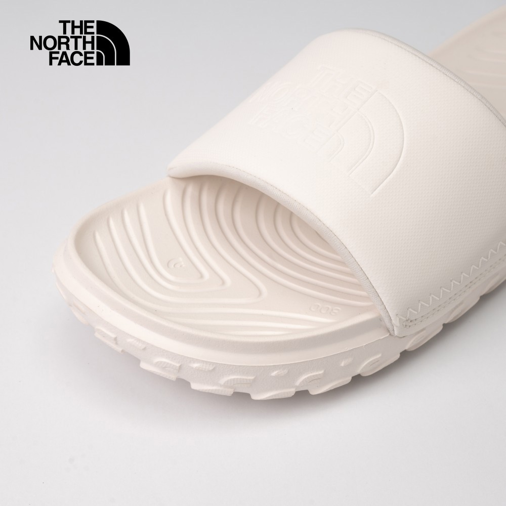 【10/25 00點週末限定】The North Face北面女款米白色品牌LOGO輕便拖鞋｜8A99WID