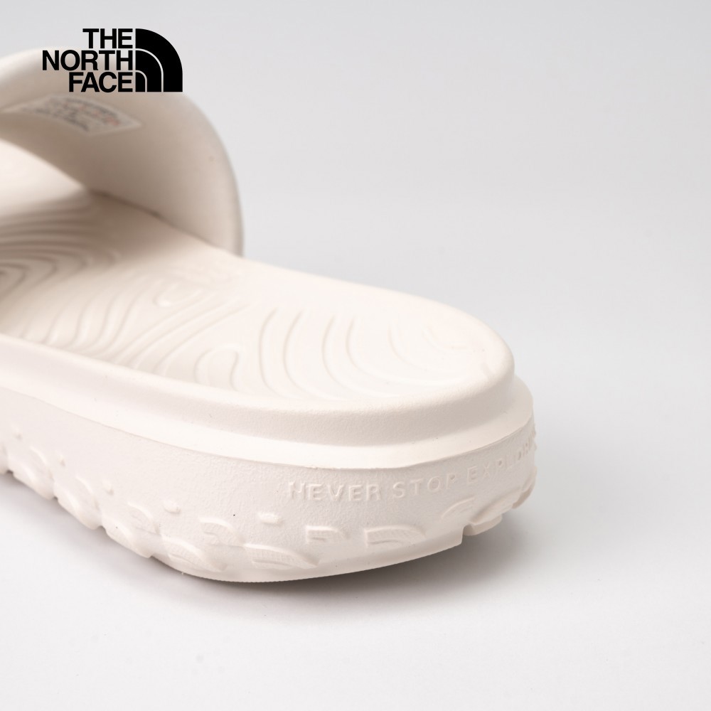 【10/25 00點週末限定】The North Face北面女款米白色品牌LOGO輕便拖鞋｜8A99WID
