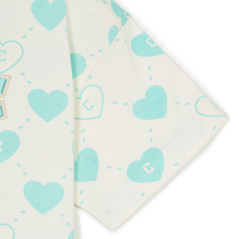 MLB KIDS 短袖T恤 童裝 Heart系列 克里夫蘭守護者隊 (7FTSH0143-45CRS)