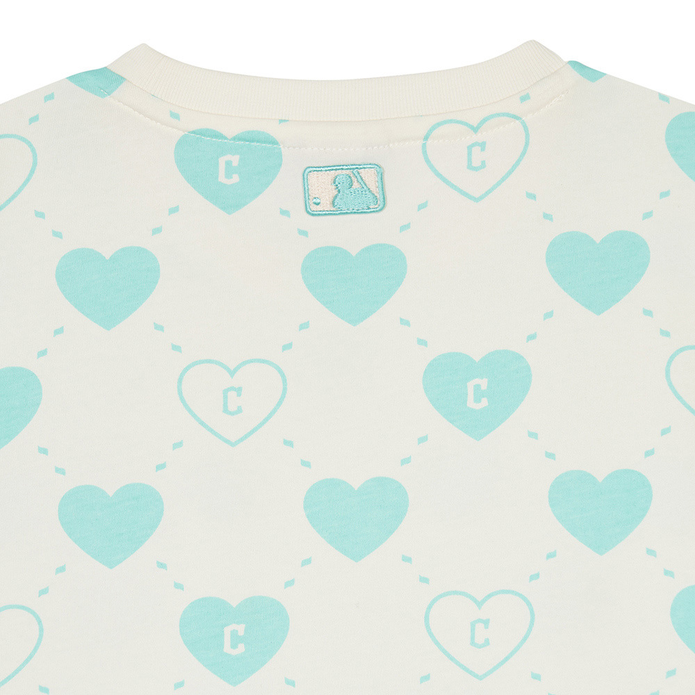 MLB KIDS 短袖T恤 童裝 Heart系列 克里夫蘭守護者隊 (7FTSH0143-45CRS)