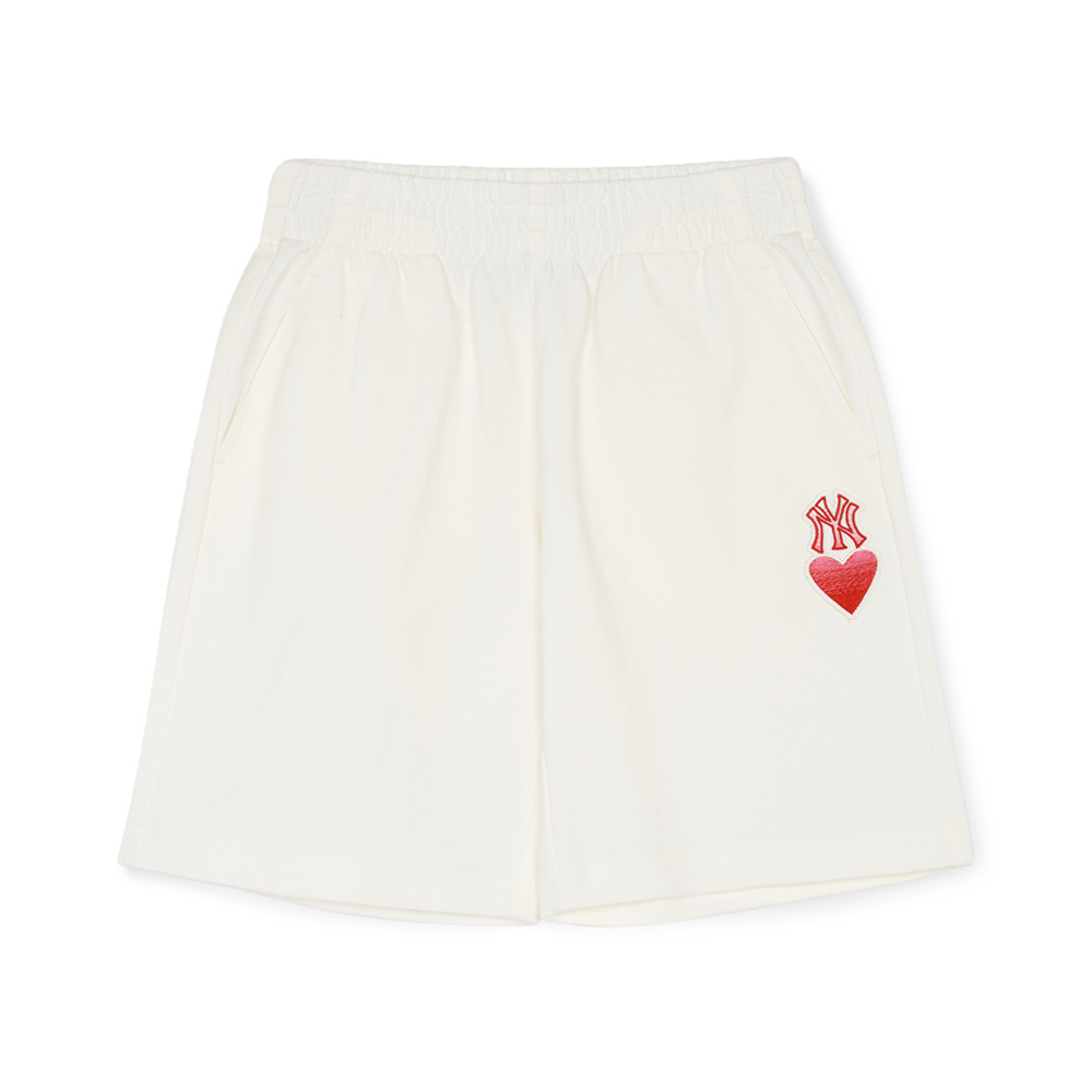 MLB KIDS 運動短褲 童裝  Heart系列 紐約洋基隊 (7ASPH0143-50IVS)