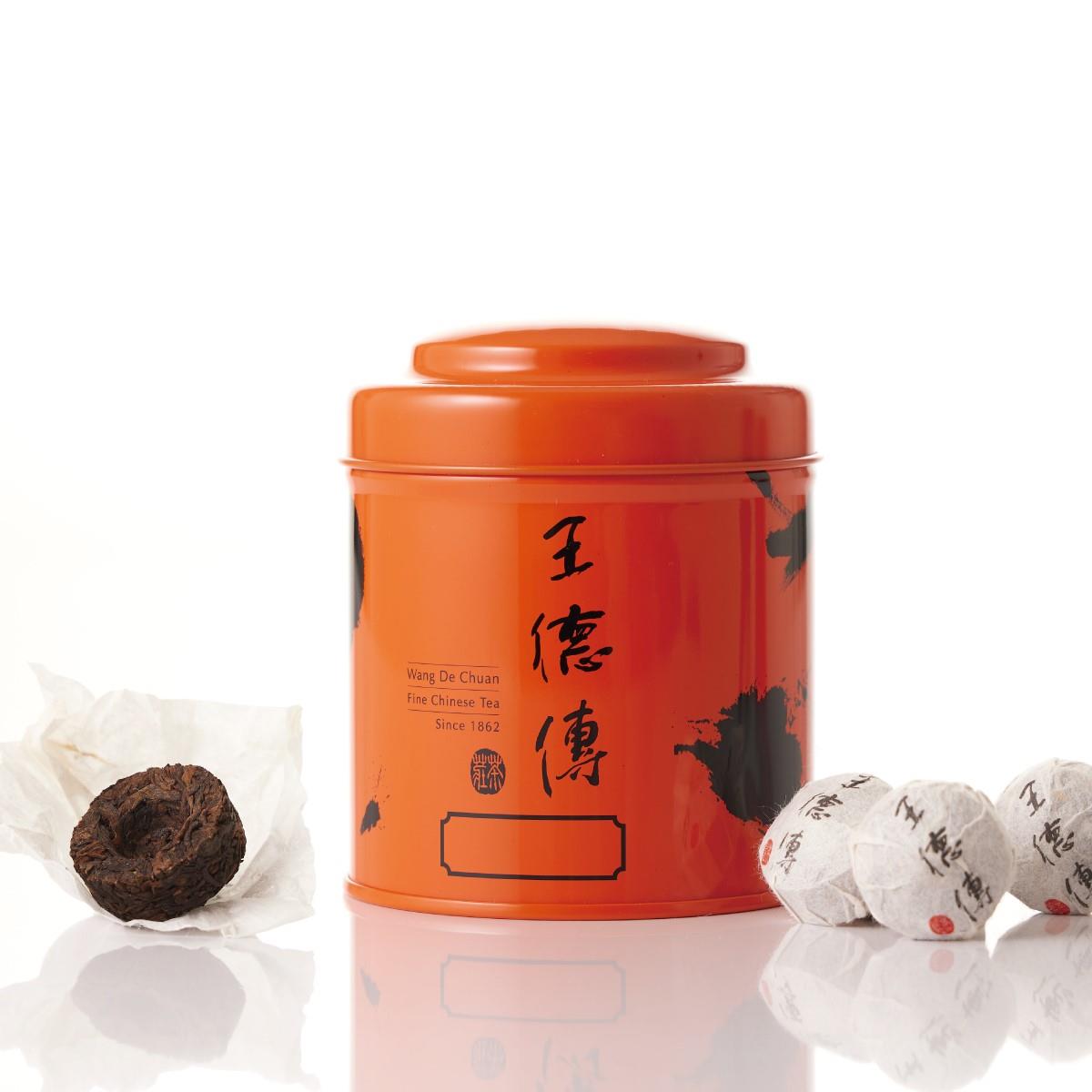 2019黑製普洱沱茶5g×20入(附小橘罐)-王德傳