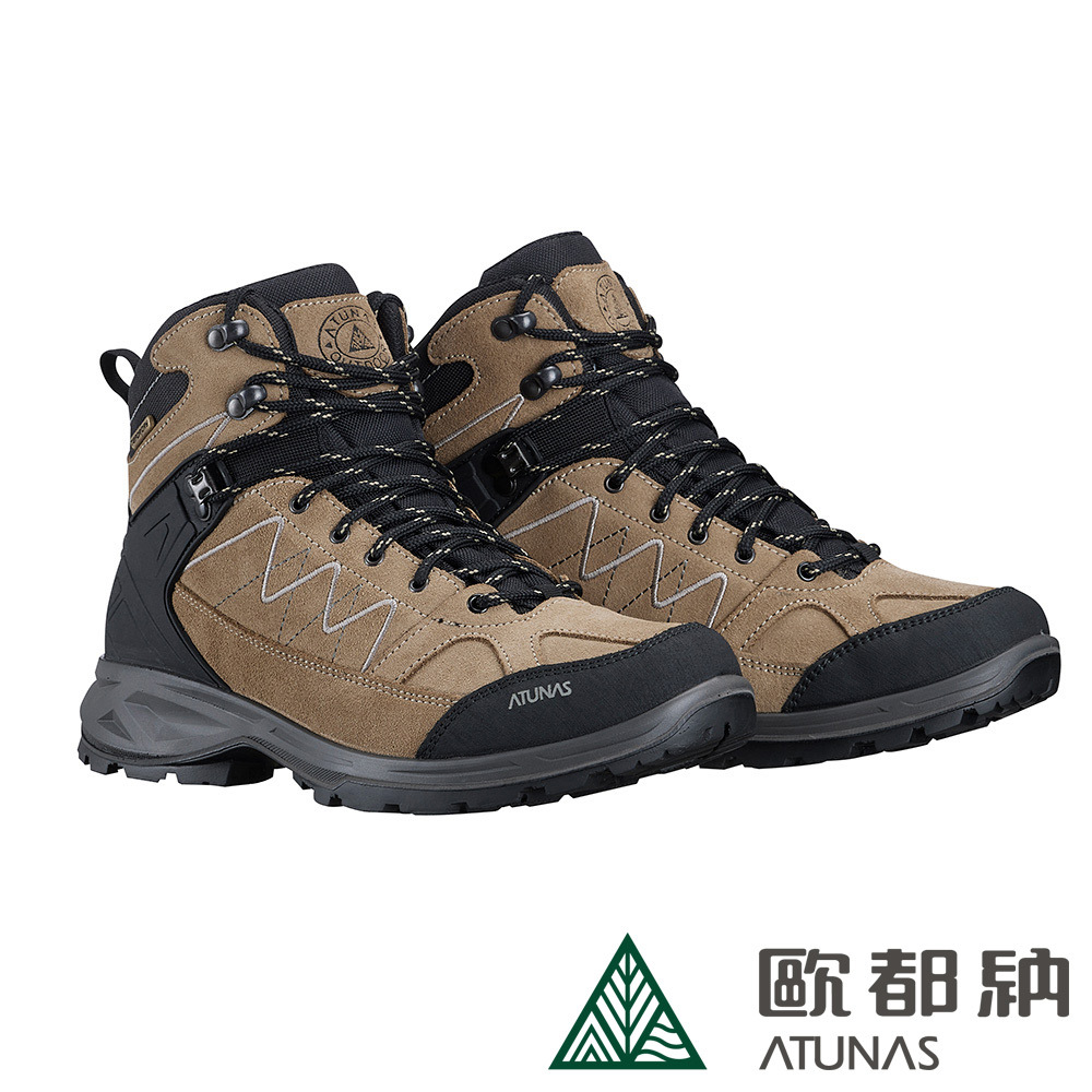中筒登山健行鞋/防水鞋(A1GCEE14N卡其灰/防水/透氣/耐磨)