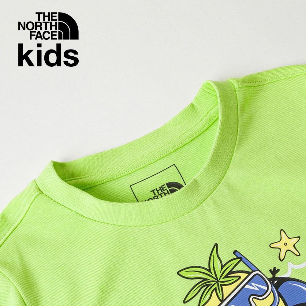 【10/24 12點週末限定】The North Face北面兒童綠色可愛鳳梨趣味印花短袖T恤｜88HBPOV