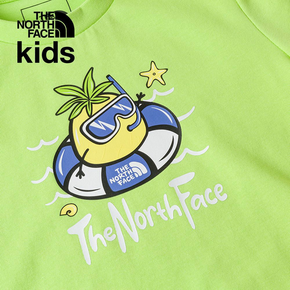 【10/24 12點週末限定】The North Face北面兒童綠色可愛鳳梨趣味印花短袖T恤｜88HBPOV