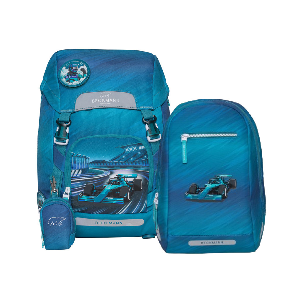 Classic 22L 兒童護脊書包+Gym 12L輕便後背包 - 旋風賽車