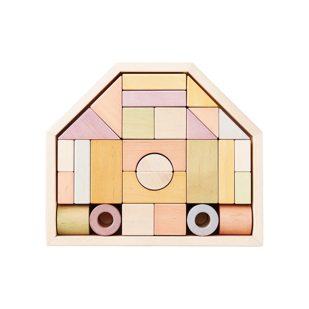 日本《Ed-Inter》日本製職人手工積木-房子積木(小)