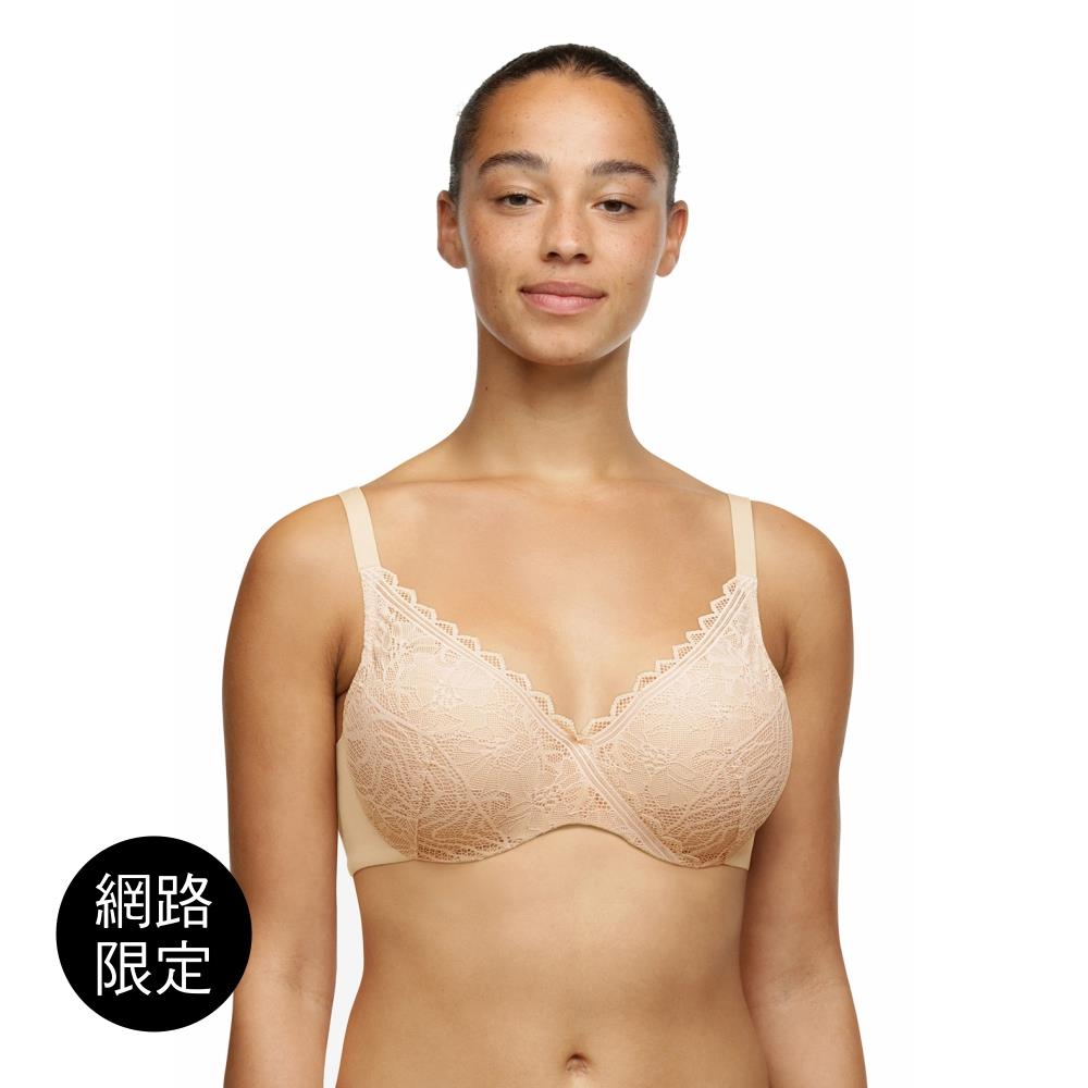 網路獨賣【Chantelle Easy Feel】3D記憶纖維T-shirt Bra內衣>BCD罩杯>粉膚色(94260_01N)【Floral Touch】