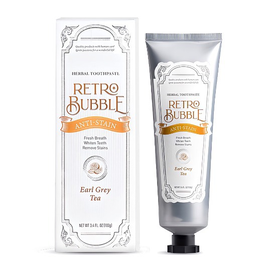 【RETRO BUBBLE】全效清潔草本牙膏100g -伯爵下午茶口味