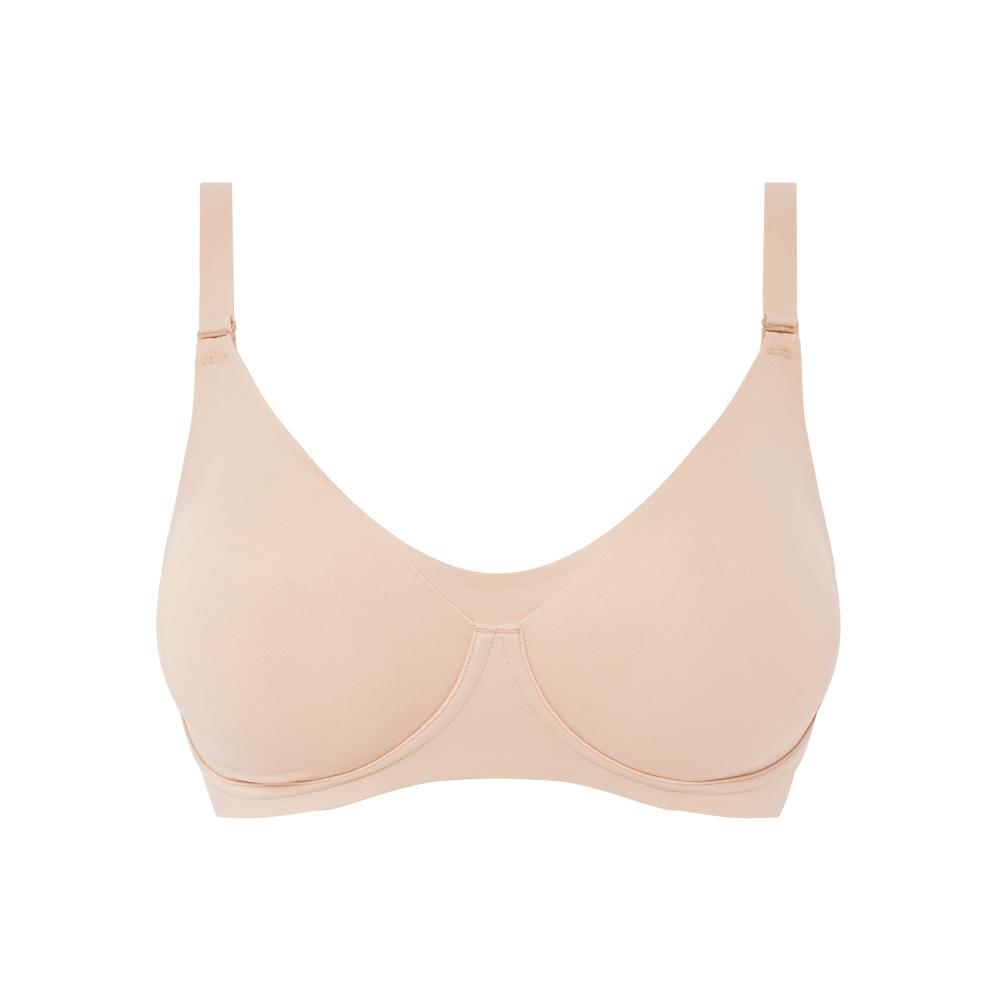 網路獨賣【Chantelle Lab】無鋼圈哺乳內衣>SML罩杯>粉膚色(19P10_01N)【Pure Maternity】