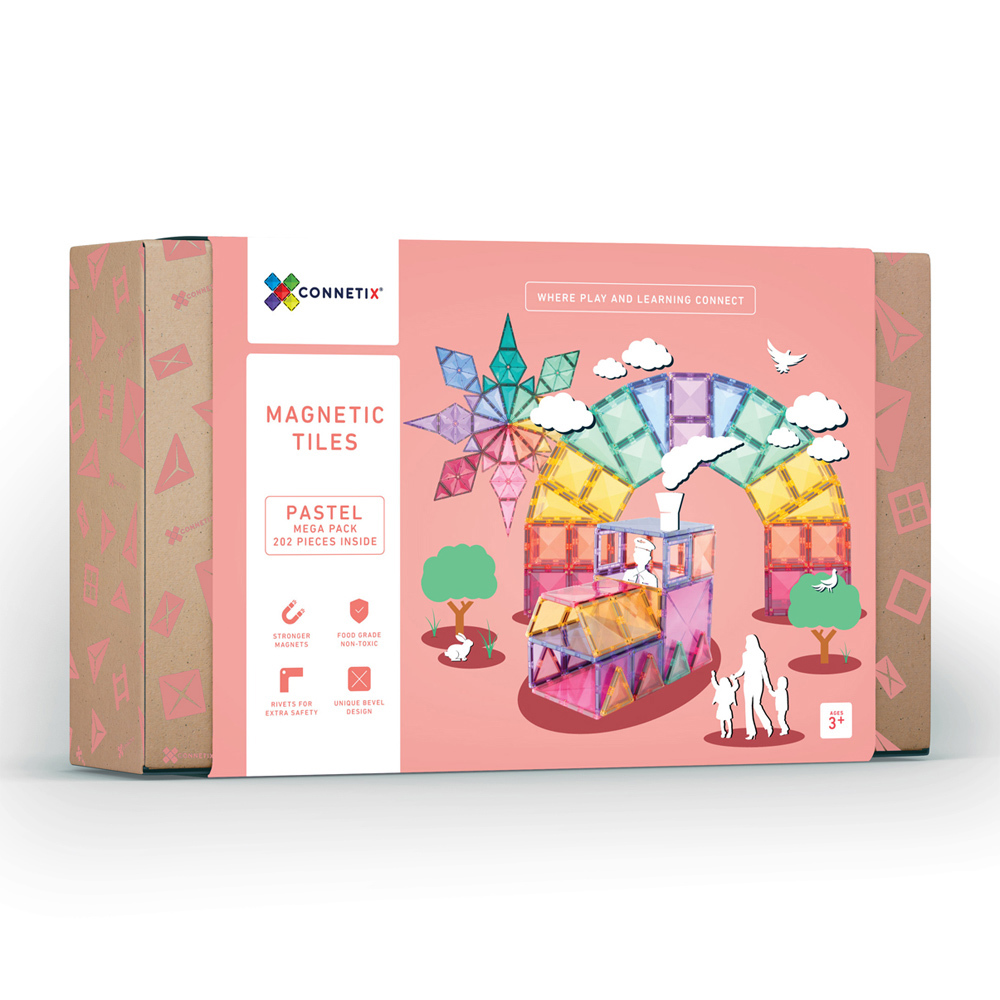 澳洲 Connetix 粉彩磁力積木-超級豪華組(202pc)