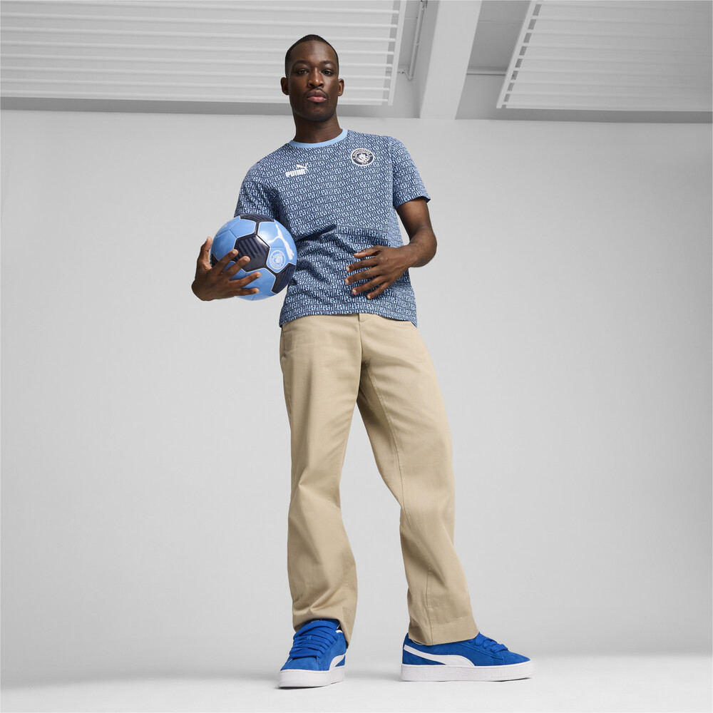 PUMA MCFC系列ftblCulture印花短袖T恤 男性