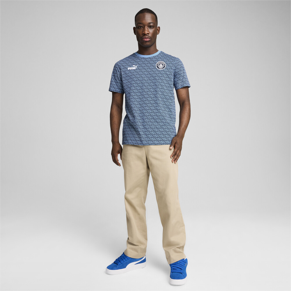 PUMA MCFC系列ftblCulture印花短袖T恤 男性