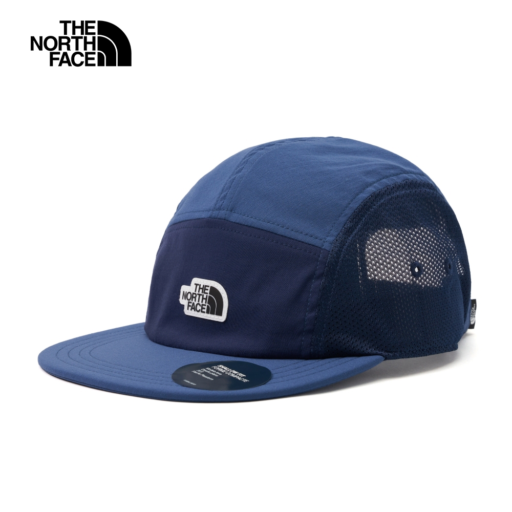 【10/27 12點限時搶購】The North Face北面男女款藍色黑色貼片式LOGO休閒五分帽｜5FXJ926