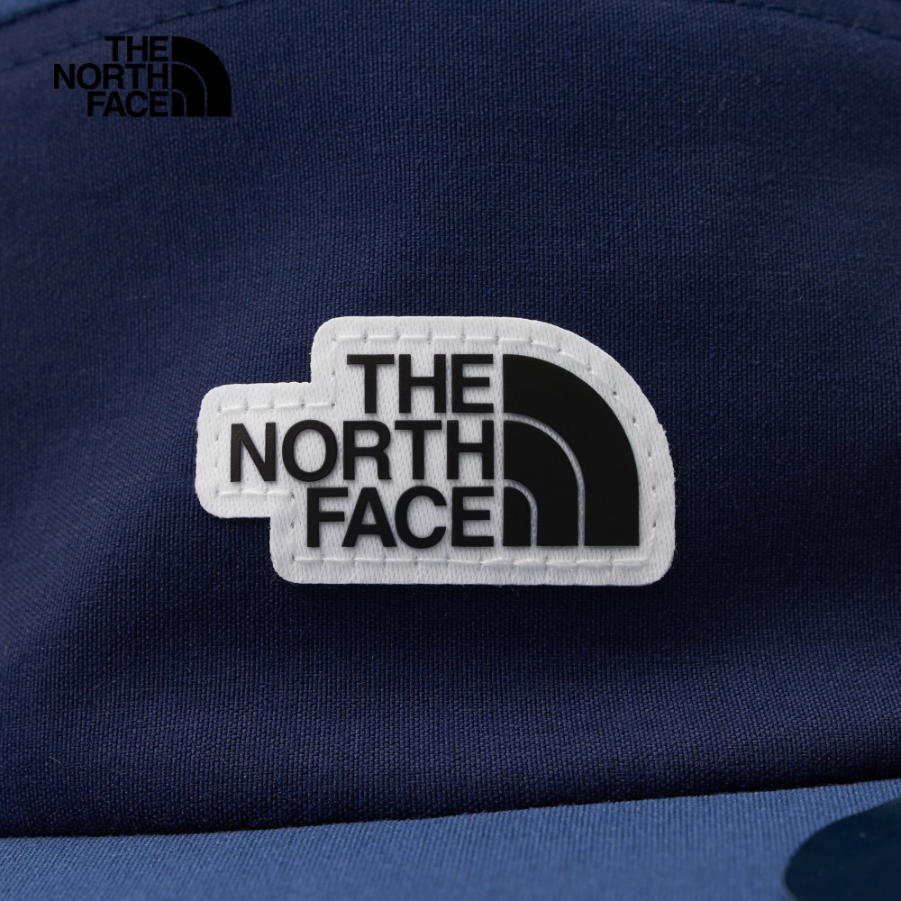 【10/27 12點限時搶購】The North Face北面男女款藍色黑色貼片式LOGO休閒五分帽｜5FXJ926