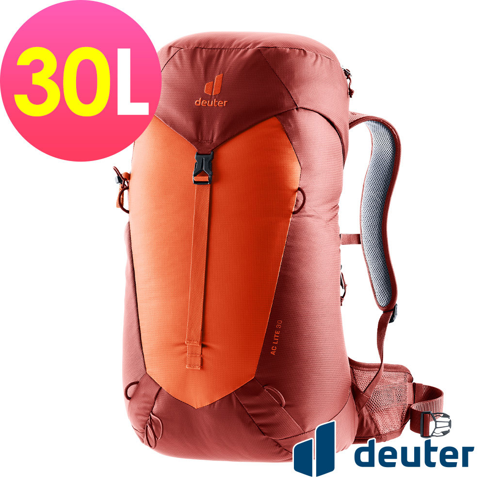 【deuter 德國】AC LITE網架直立式透氣背包/登山背包30L(3421024辣椒紅)