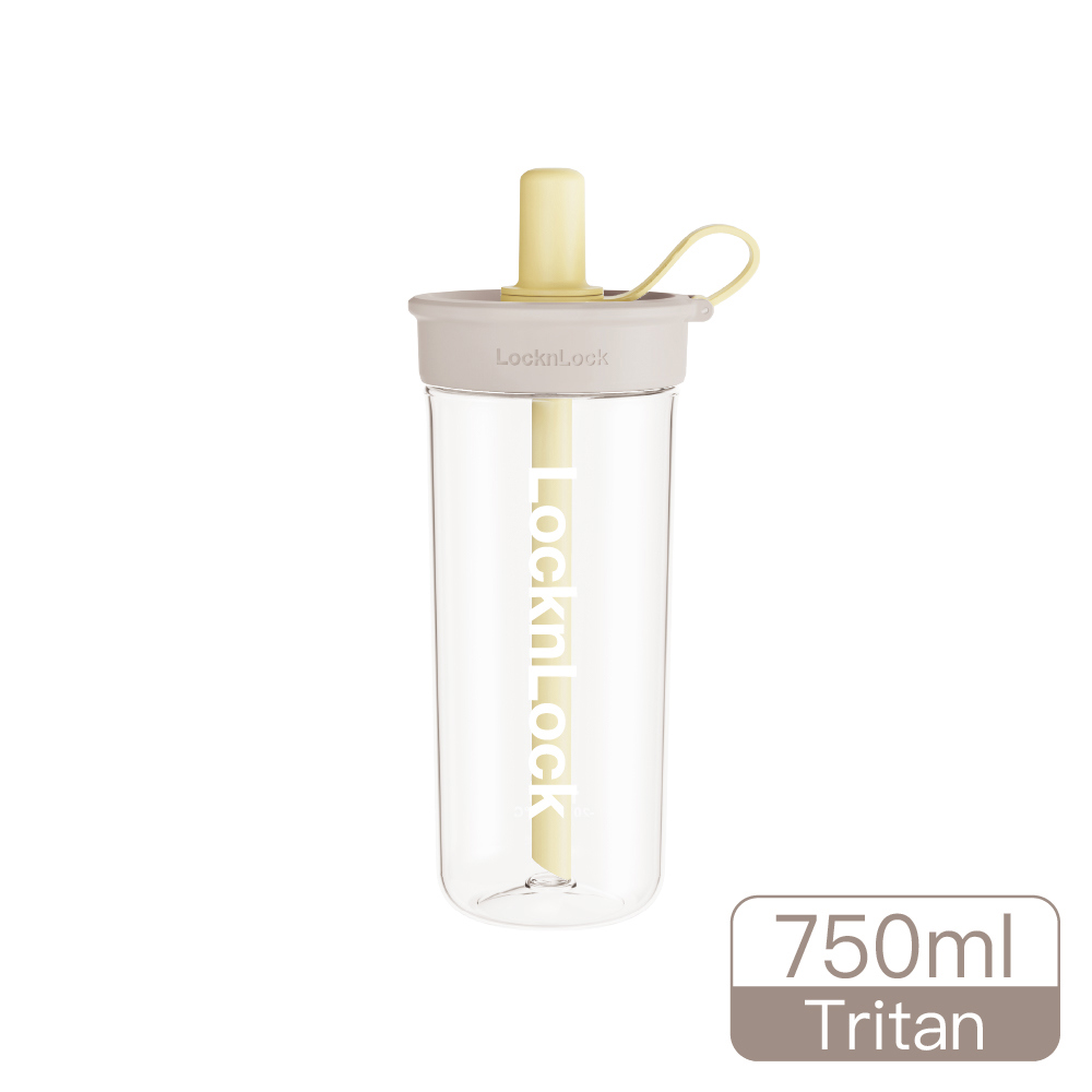 樂扣樂扣嚼對FUN飲吸管杯750ml/蜂蜜燕麥奶(ABF896LGRY)