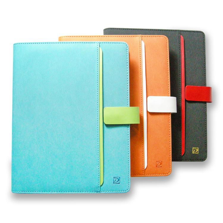 DATA MATE 時尚威尼斯 萬用手冊 A5(DM-824)-黑色/湖水藍/橙色