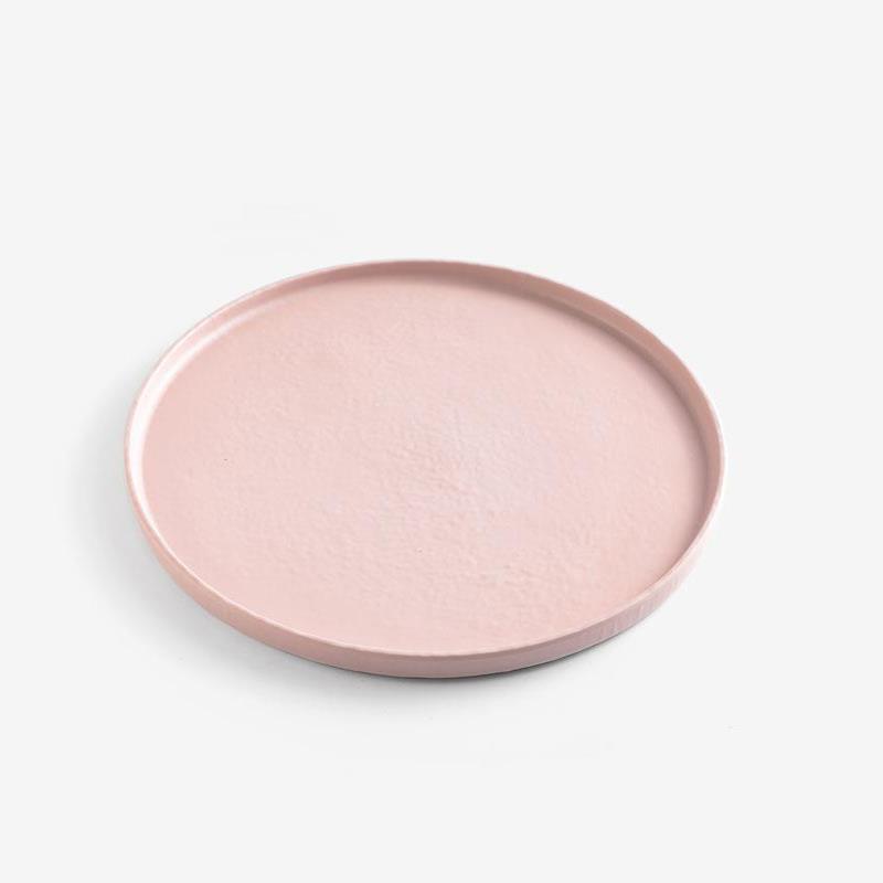 Stripes 17cm Plated Plastic Plate | Black | 10-piece Set