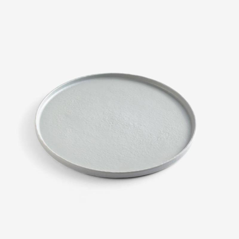 Stripes 17cm Plated Plastic Plate | Black | 10-piece Set