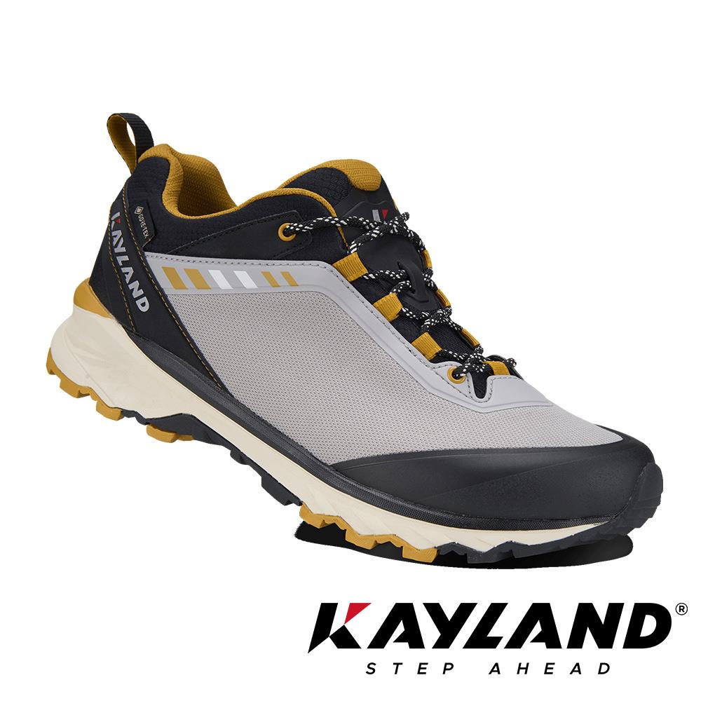 【義大利Kayland】男款Strider Gore-Tex防水低筒健行鞋(KL-018024200灰黃/防水鞋/郊山健行)