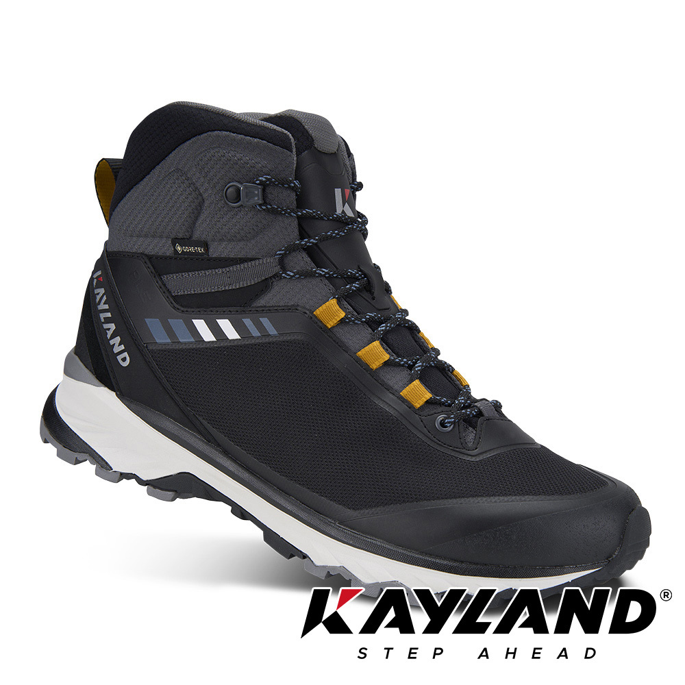 【義大利Kayland】男款Strider Mid Gore-Tex防水中筒登山健行鞋(KL-018024180黑/防水鞋/郊山健行)