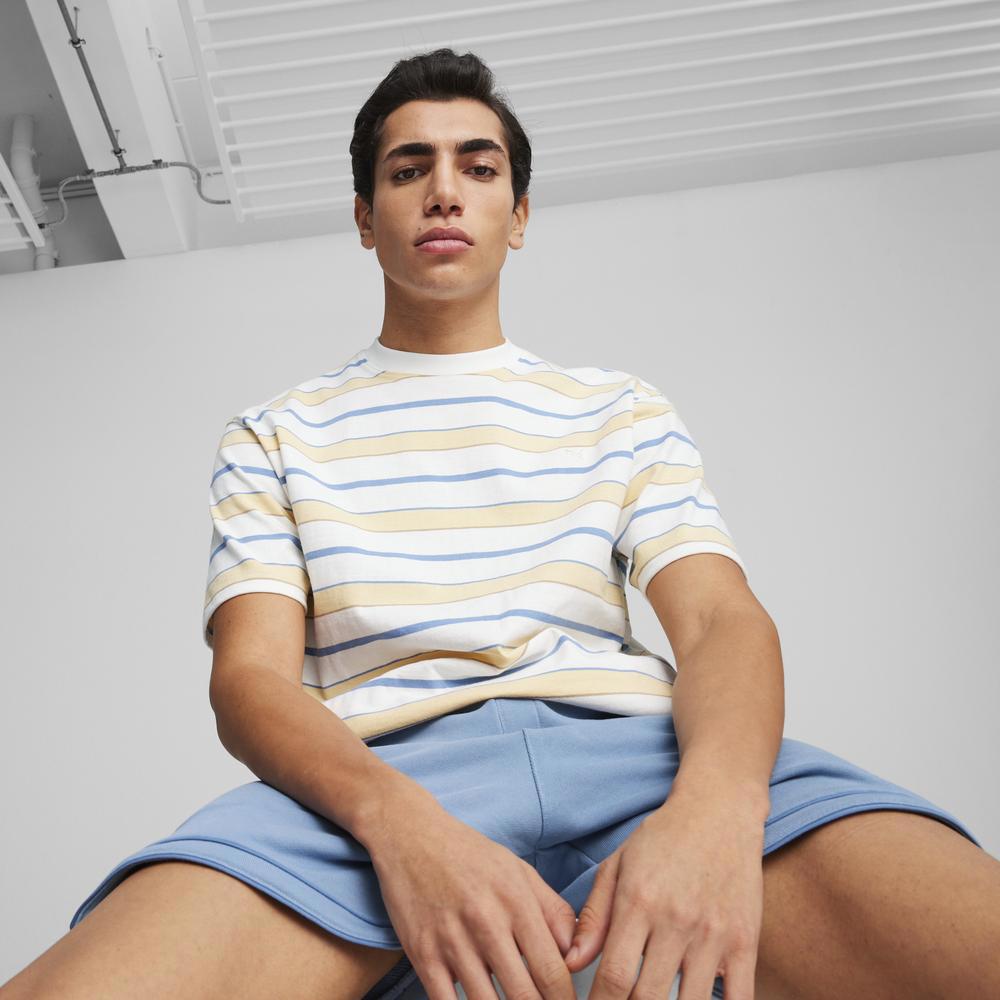 PUMA 流行系列MMQ條紋短袖T恤 男性