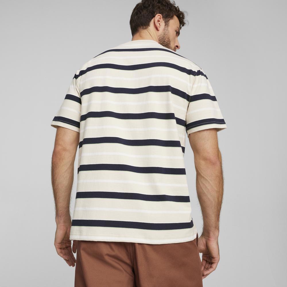 PUMA 流行系列MMQ條紋短袖T恤 男性