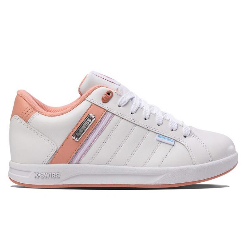 【K-SWISS】Lundahl Lth WP 女防水休閒鞋 白/蜜桃橘(98456-145-M)