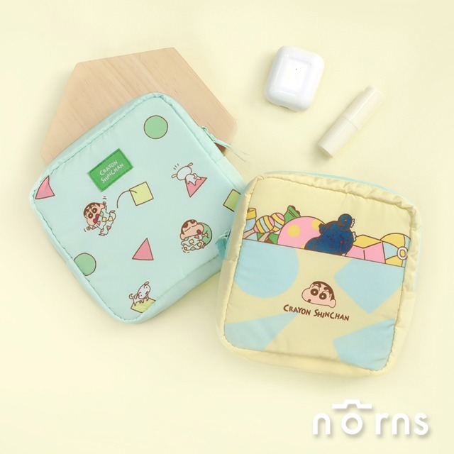【Norns】2件92折★蠟筆小新方形收納包-睡衣/玩具