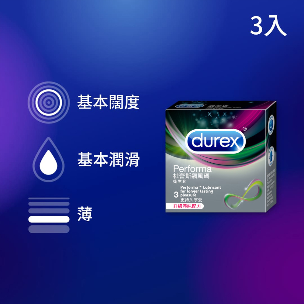 【加價購】杜蕾斯飆風碼裝衛生套3入