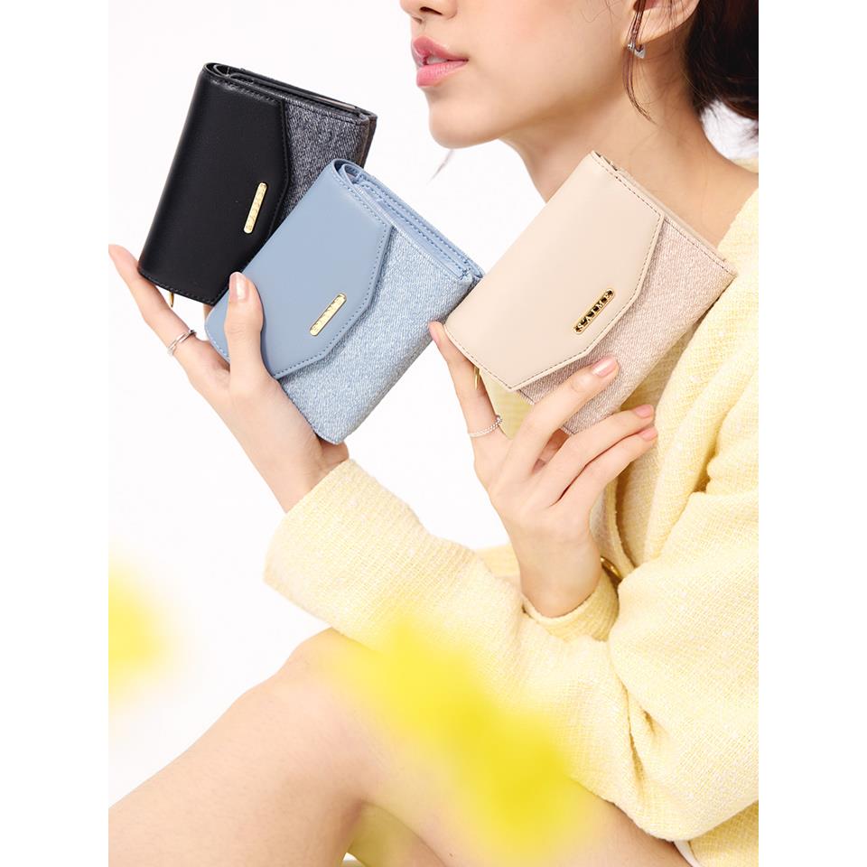 ★S'AIME 牛仔紋ping接三折短夾 折畳財布 ウォレット/送料込 ☆S'AIME 牛仔紋ping接三折短夾 折畳財布 ウォレット/送料込 (S
