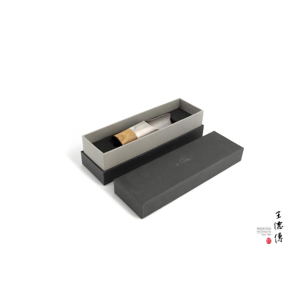 王德傳名家系列-原木不鏽鋼茶則1入