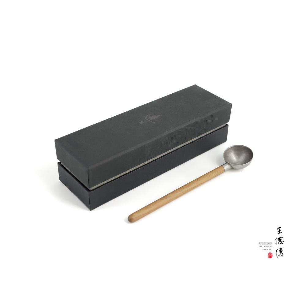 王德傳名家系列-原木不鏽鋼茶匙1入(握柄材質隨機)