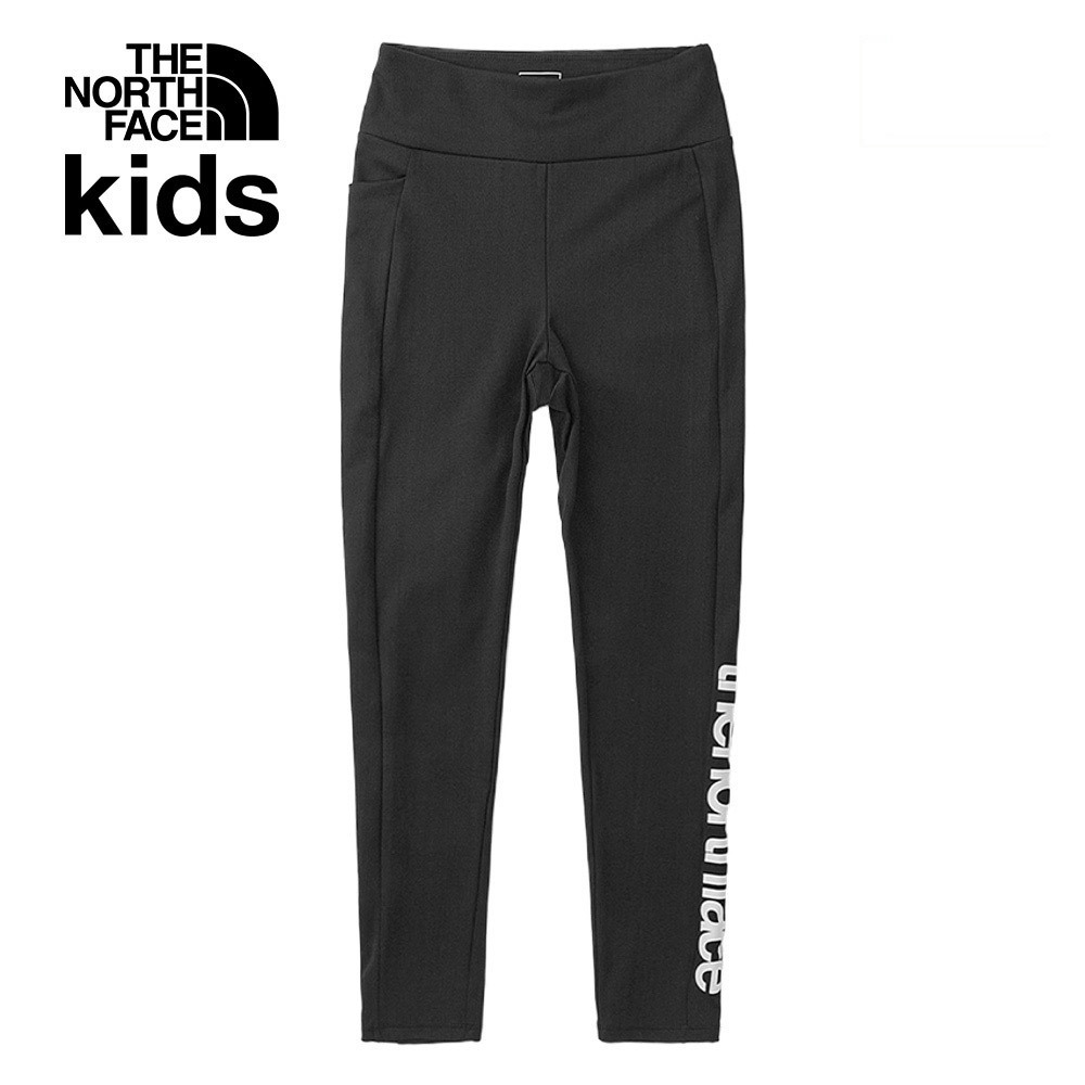 The North Face北面兒童UPF黑色防曬舒適彈力褲腰緊身褲｜86XVJK3