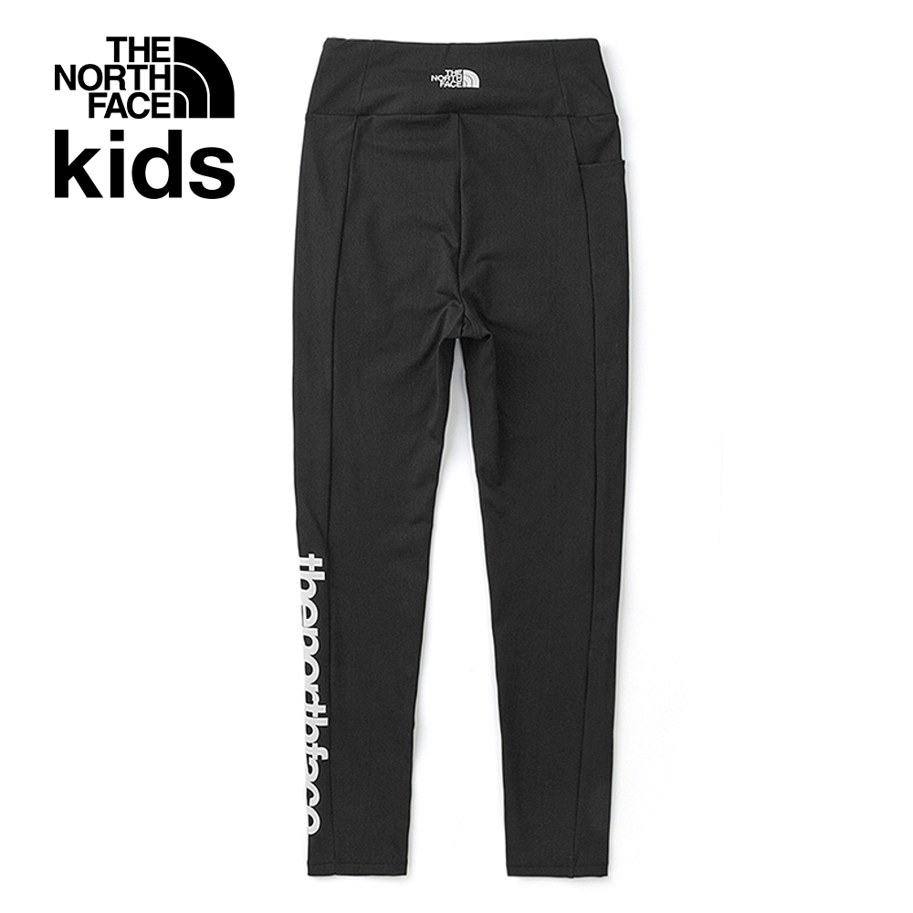The North Face北面兒童UPF黑色防曬舒適彈力褲腰緊身褲｜86XVJK3