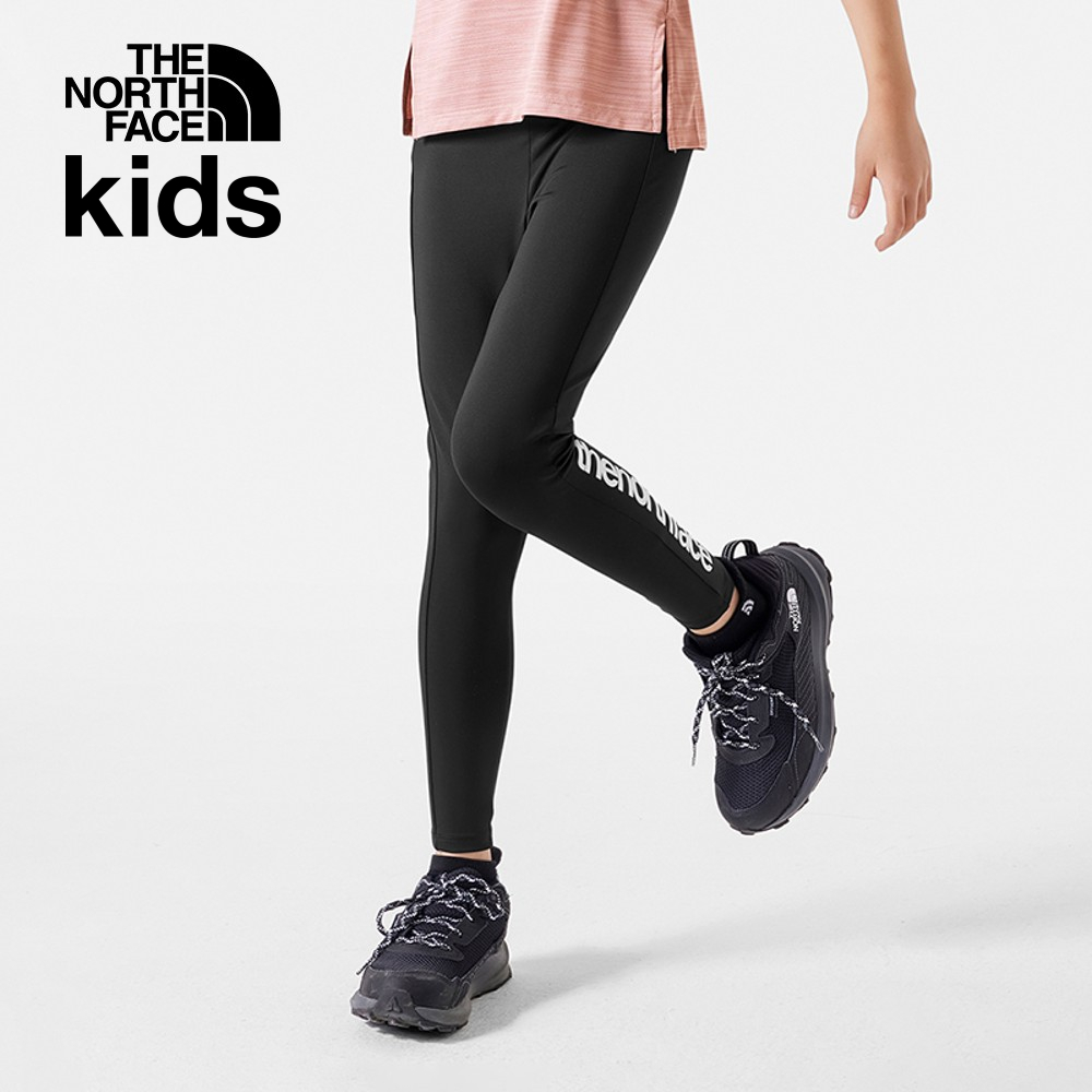 The North Face北面兒童UPF黑色防曬舒適彈力褲腰緊身褲｜86XVJK3