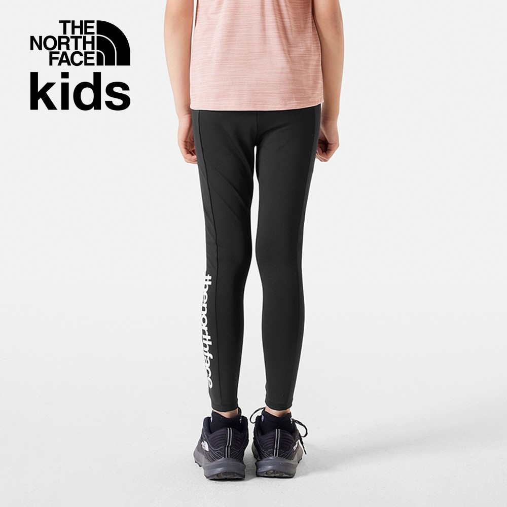The North Face北面兒童UPF黑色防曬舒適彈力褲腰緊身褲｜86XVJK3