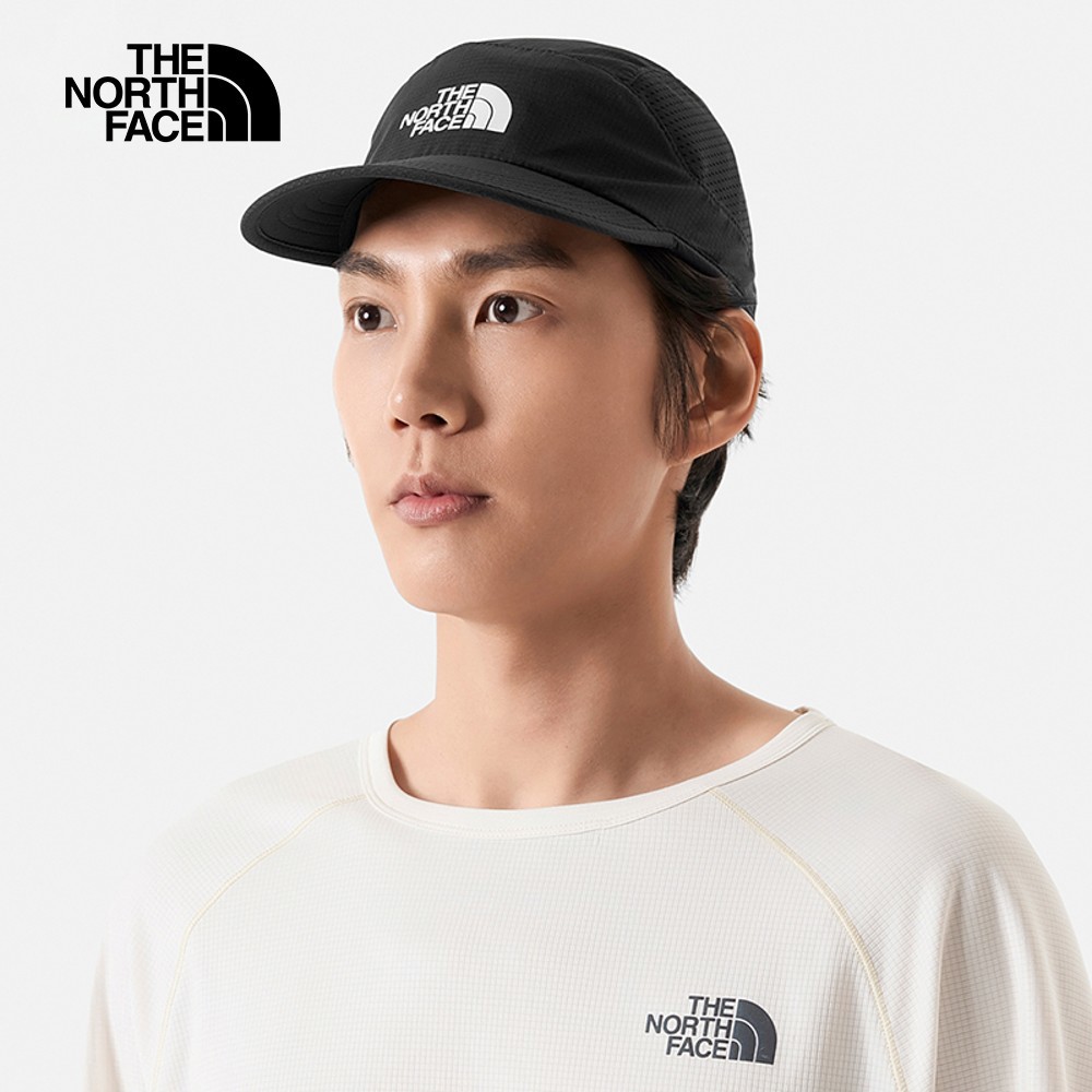 The North Face北面男女款UPF黑色吸濕排汗防曬運動帽｜876JJK3