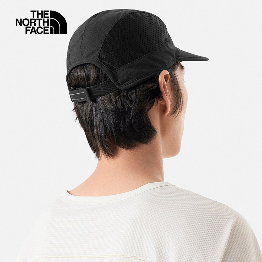 The North Face北面男女款UPF黑色吸濕排汗防曬運動帽｜876JJK3
