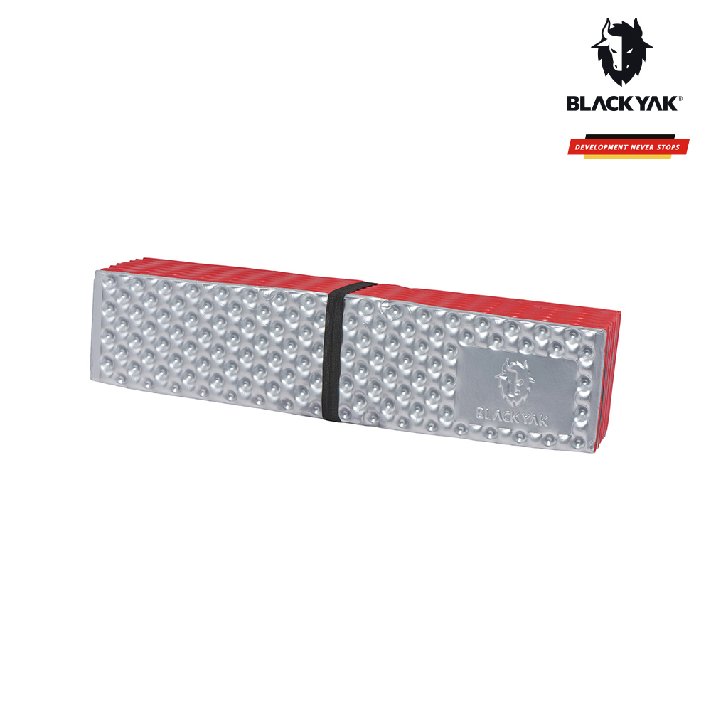 【BLACKYAK】DNS輕量銀膜摺疊睡墊(紅色)-戶外 單人 睡墊 折疊床墊 攜式睡墊 附收納袋|DB1NEB0105|2BYMTX4901