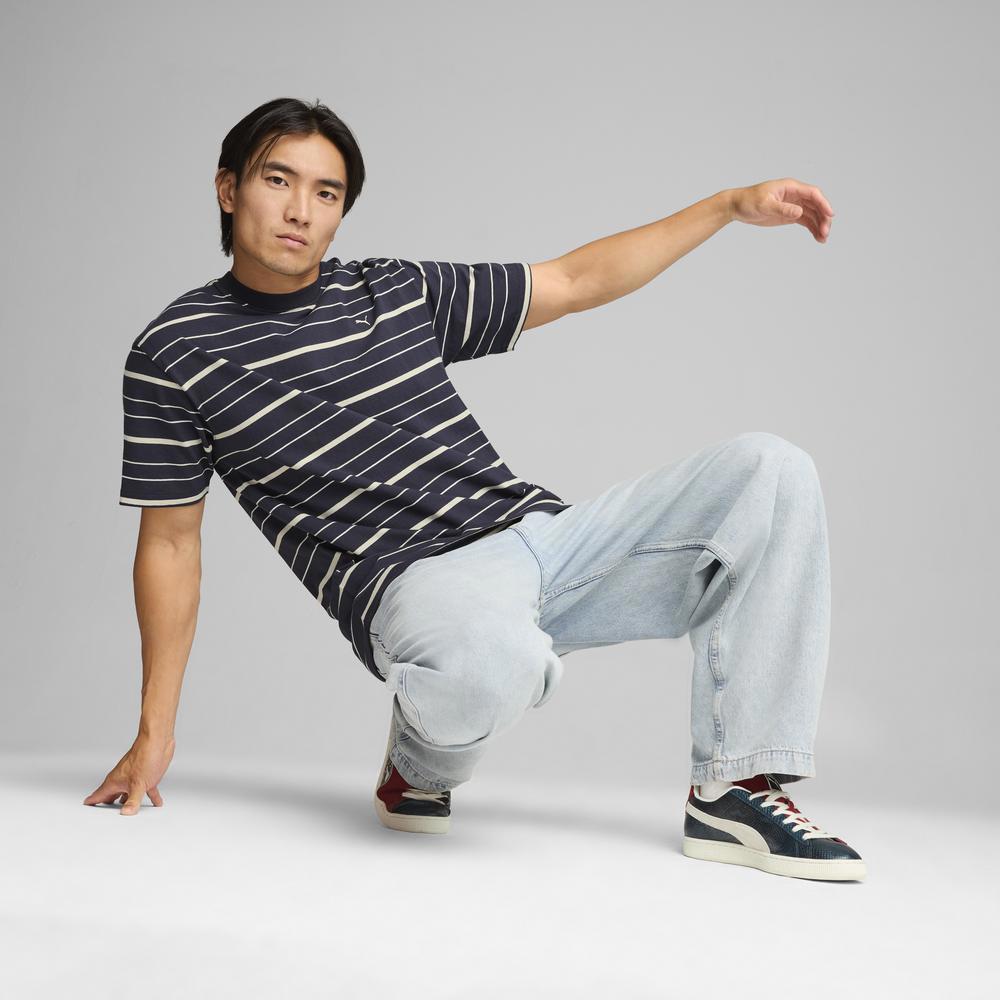 PUMA 流行系列MMQ條紋短袖T恤 男性